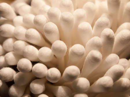 close of bunch of cotton wool bud q tips top ; essex; england; ukの写真素材