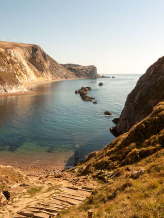 durdle door nature coastline coast sea special landscape dorset south tourists tourism rocks ; Dorset; England; UKの写真素材