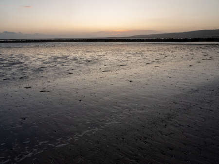 Llanelli beach south wales sky scene outside landscape beauty - Wales; UK