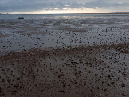 Llanelli beach south wales sky scene outside landscape beauty - Wales; UKの写真素材