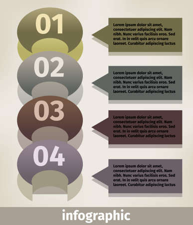 Modern business infographics number options template. Vector illustrationのイラスト素材