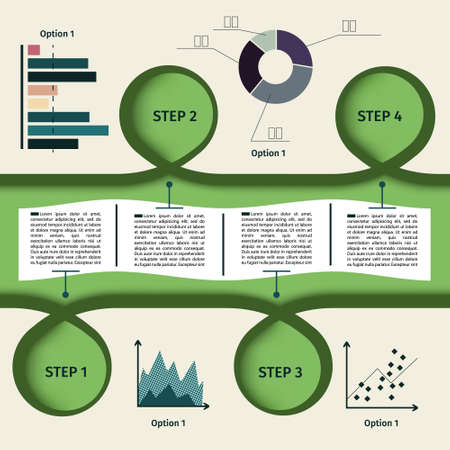 infographics abstract element with text areas. vectorのイラスト素材
