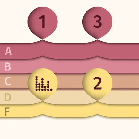 infographics abstract element with text areas. vectorのイラスト素材