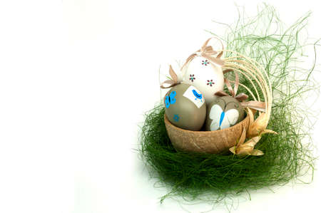 Basket with Easter eggs
