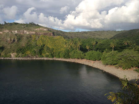 Honoloa bay in Hawaiiの素材