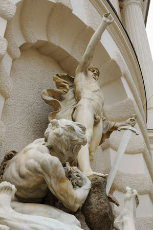 Power on Land fountain near Hofburg (Viena,Austria)のeditorial素材