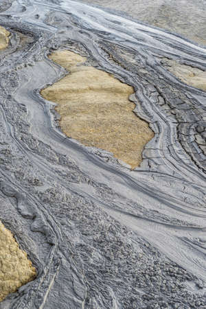 Mud volcanoes's clay in Buzau County, Romaniaの写真素材