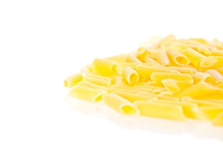 Penne pasta pilled up and close upの写真素材