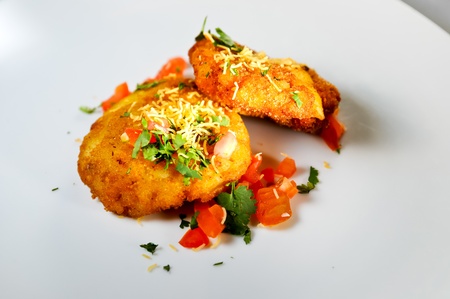 Indian fried savoury close up