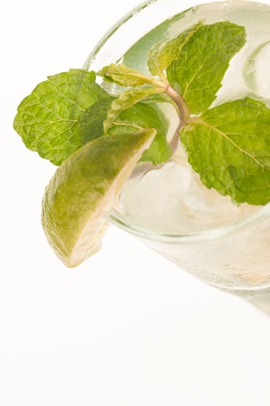 Mojito a Cuban cocktail made with cuban rum, lime, sugar and a splash of sodaの写真素材