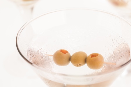 Dry Martini Cocktail top view close up の写真素材