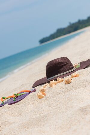 Tropical beach getaway on a remote islandの写真素材