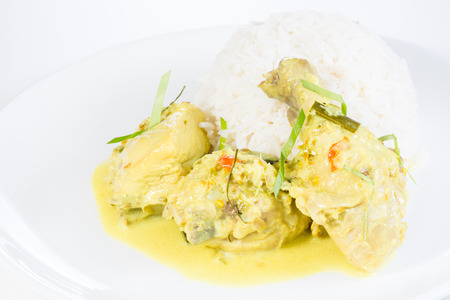 Indonesian chicken cuisine which is known as Opor Ayam or Ayam Tuturugaの写真素材
