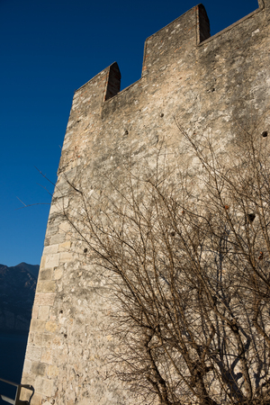 Castello Scaligero at Malcesine, Italyの写真素材