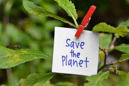 Save the planet - ecology conceptの写真素材