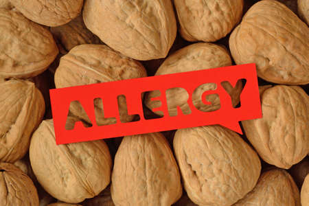 Walnut allergy concept