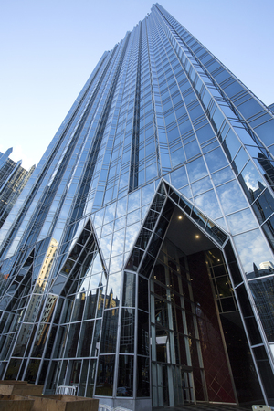 Pittsburgh, Pennsylvania / USA - November 7, 2018: The glass palace of PPG Place is considered by...