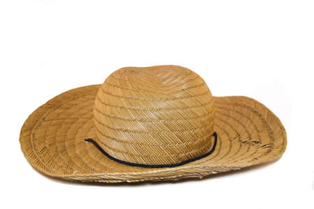 Broad Brimmed Straw Hatの写真素材