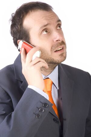 young and sucessufull business man with a phoneの写真素材