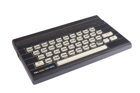 old computer ZX Spectrum in a white background
