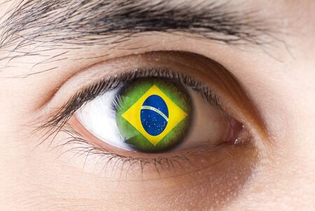 A man looking brazil world cup 2014 and 2016の写真素材
