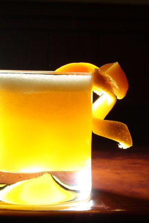 Orange Cocktail drink in a glassの写真素材