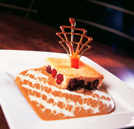 Classical Dessert with coconut and Coffee.の写真素材