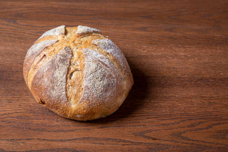 Detail of a mold with delicious hot handmade breadの写真素材