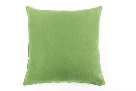 texture detail of a green pillow in white background