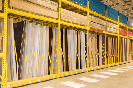 Warehouse of materials for construction. Big warehouseの写真素材