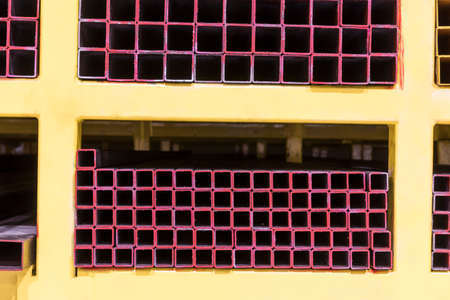 Warehouse of materials for construction. Big warehouse