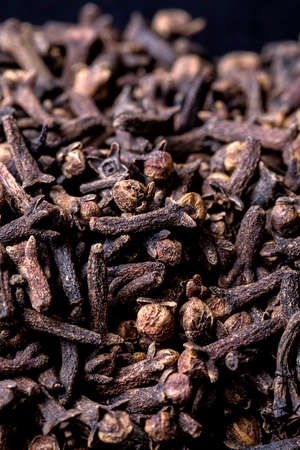 texture of spices for kitchen with blur