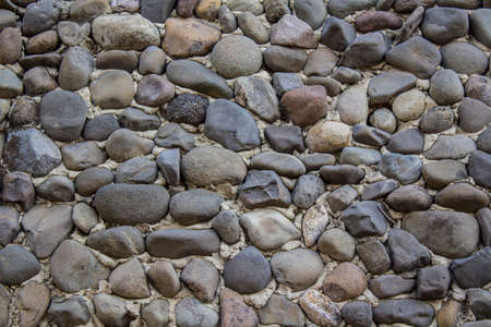 Grunge style of brick wall vintage in old town on Mexico.