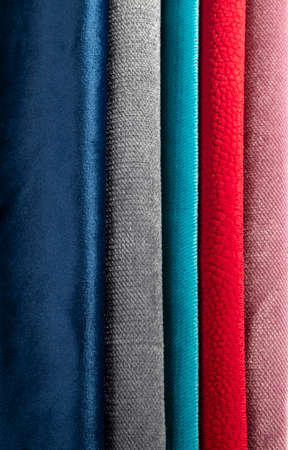 Close up fabric textile texture to backgroundの写真素材