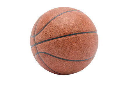 Basketball ball over white backgroundの写真素材