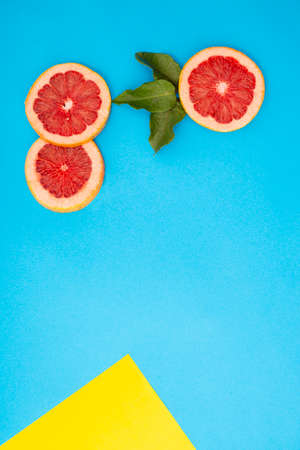 Grapefruit on Colorful background