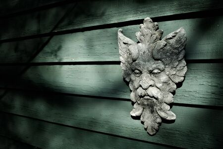 Stone Bacchus wall hangingの写真素材