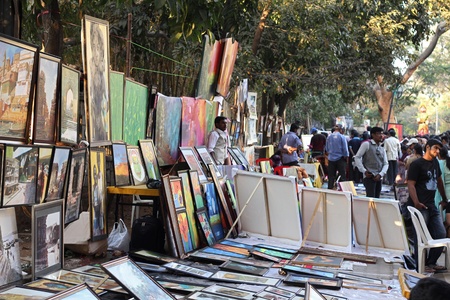 Chitra sante - An art fare happenes every year in Chithrakala parishath, Bangalore, Karnatakaのeditorial素材