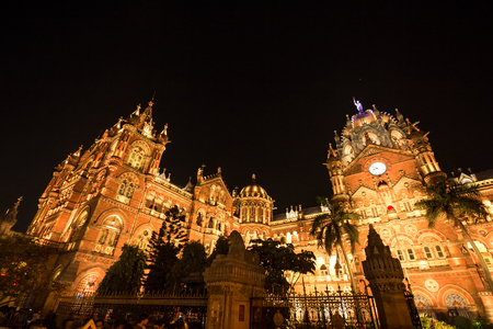 Chhatrapati Shivaji Terminus  Victoria Terminal Mumbai, Maharashtra, Indiaのeditorial素材