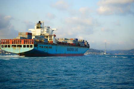 Maersk Boat Bosphorus Watersのeditorial素材