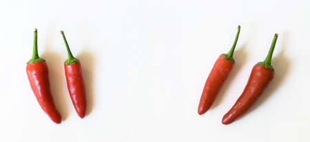 red chili peppers in a の写真素材