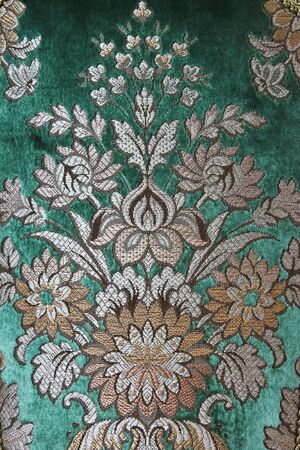Velvet green flower carpetの写真素材
