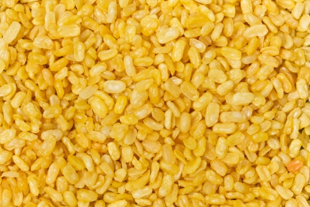 Macro yellow crispy mung beans.の写真素材