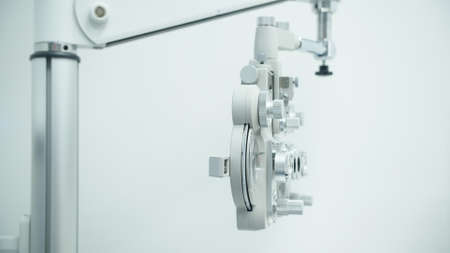 Autorefractor at optometrist clinic. High quality photoの写真素材