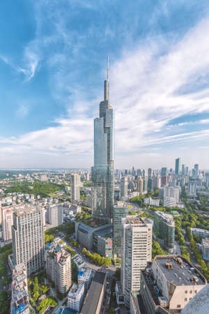 Zifeng tower in Nanjing, Jiangsu Province, China