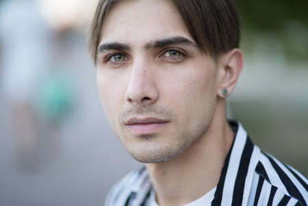 Portrait of a gay man - member of the LGBTQ communityの写真素材
