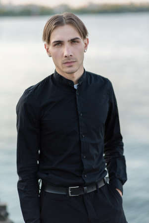 Portrait of a gay man - member of the LGBTQ communityの写真素材