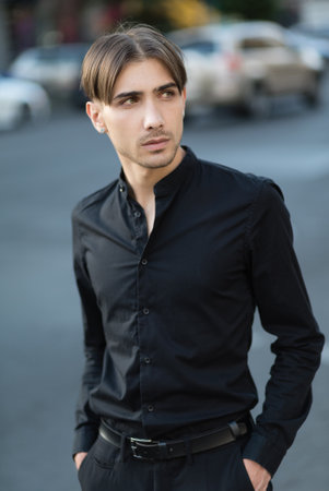 Portrait of a gay man - member of the LGBTQ communityの写真素材