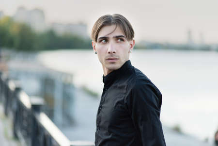 Portrait of a gay man - member of the LGBTQ communityの写真素材