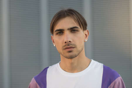 Portrait of a gay man - member of the LGBTQ communityの写真素材